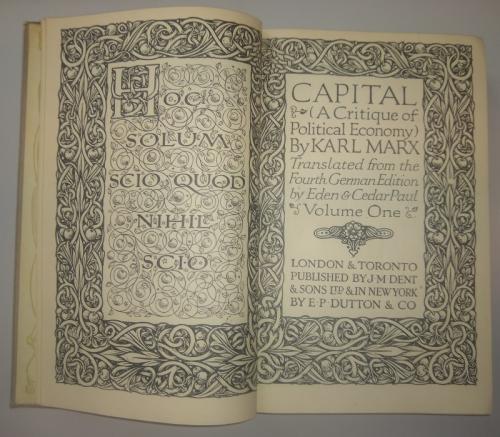 Capital, Vol I, Everyman's Library edition, 1930